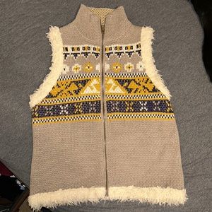 Knitted, Faux Fur Vest